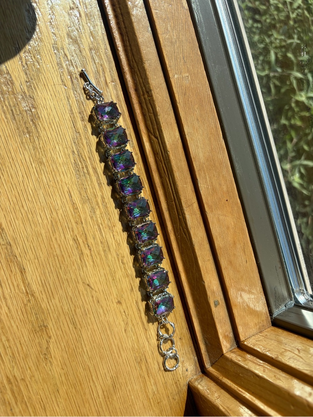 925 STERLING SILVER MYSTIC TOPAZ BRACELET - Picture 13 of 13